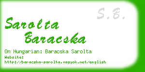 sarolta baracska business card